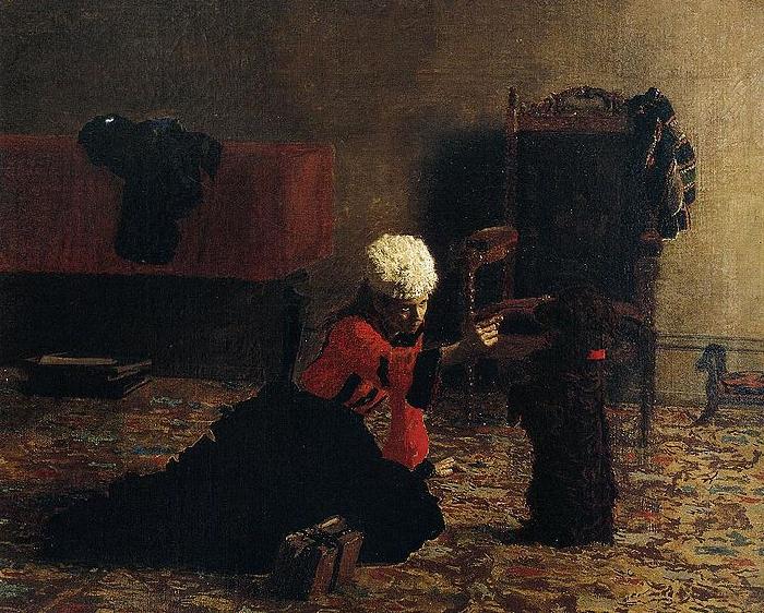 Thomas Eakins Elizabeth Crowell with a Dog oil painting image